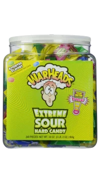 WARHEADS Extreme Sour Hard Candy 240ct Tub