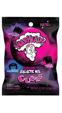 WARHEADS Galactic Cubes 4.5 oz. Peg Bag