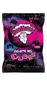 WARHEADS Galactic Cubes DRC 7.25 oz. Peg Bag